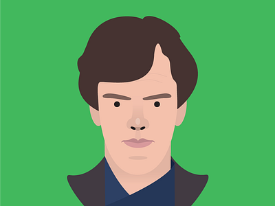 Sherlock Portrait benedict cumberbatch illustration mystery portrait sherlock holmes sleuth vector
