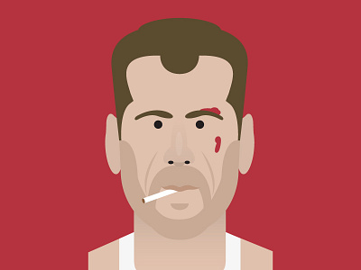 Yippie Ki Yay! bruce willis christmas die hard illustration john mcclane movie portrait vector yippie ki yay