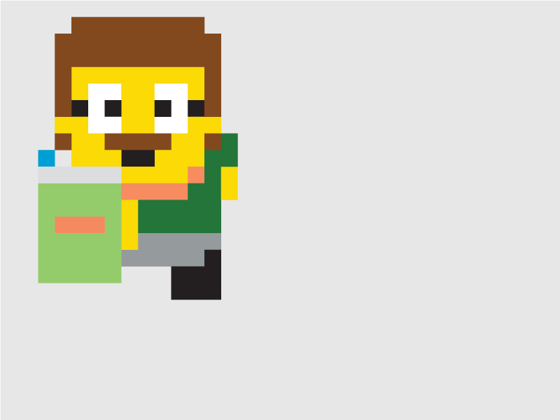 Ned Flanders animation link ned flanders nes pixel art simpsons sprite vector zelda