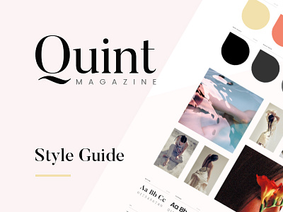 Quint Magazine Style Guide clean creative exploration fashion magazine style guide typography vogue