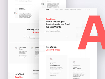 Minimal & Creative Design - Web Development Agency - Home Page agency clean creative design grid homepage layout minimal minimalist typography web website