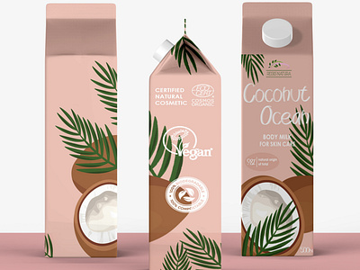 Packaging Design Body Milk body milk brand branding cosmetics design graphic design natural packaging packaging design