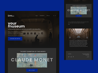 Home page of museum art branding design home page museum