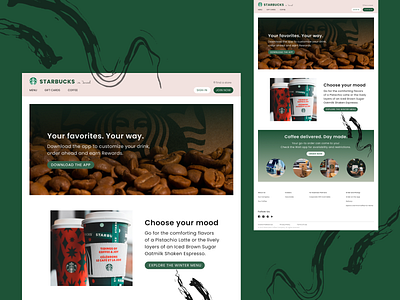 SRATBUCKS in Israel (Website) branding coffee design home page starbucks website