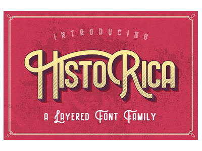Historica Layered Typeface design font layered font retro type typography vintage font