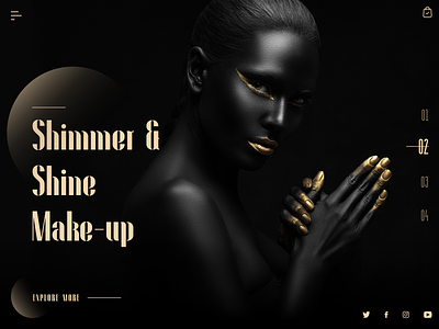 Shimmer & Shine Make-up app art beauty care black branding character clean design flat home icon landing menu model modern typogaphy ui ux web website