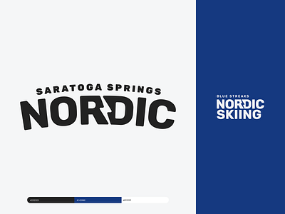 Saratoga Springs Nordic Skiing Logo Visual adobe brand identity branding creative suite design graphic design graphic designer illustrator logo logo design logo designer nordic nordic skiing ski skiing type design typography visual identity