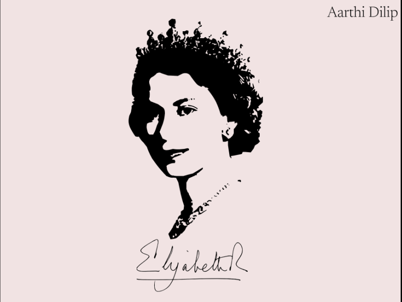 Queen Elizabeth II- Vector illustration by Loshini Dilip on Dribbble