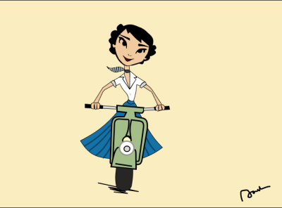 Roman Holiday- illustration design ill illustration vector