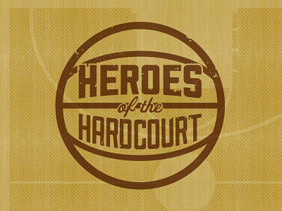 Heroes Lettering basketball branding brown freethrow icon ilustration lettering logo logotype nba texture type
