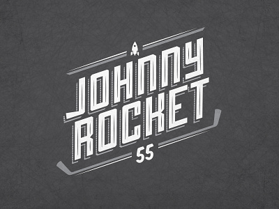 Johnny Rocket design font hockey icon illustration lettered lettering logo type typeface typography