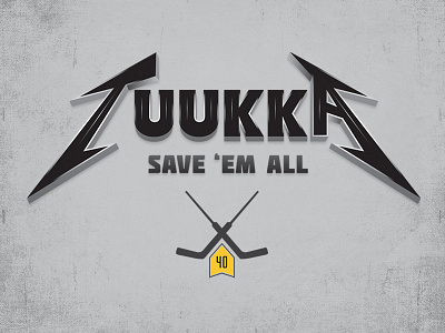 Tuukka hockey icon illustration lettering logo music sport type typography vector