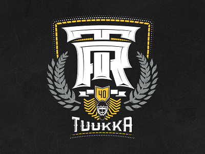 Tuukka Monogram hockey icon illustration lettering logo monogram type typography vector