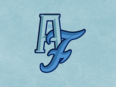 Armonk Frosties Monogram baseball christmas icon illustration lettering logo monogram retro type vector vintage