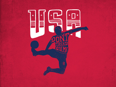 Don't Tread On Me america football handdrawn handletter illustration lettered lettering logo soccer sport typography usa