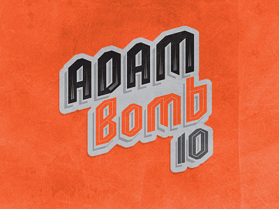 Adam Jones adamjones baltimore design font icon lettering logo orioles thicklines type typeface typography