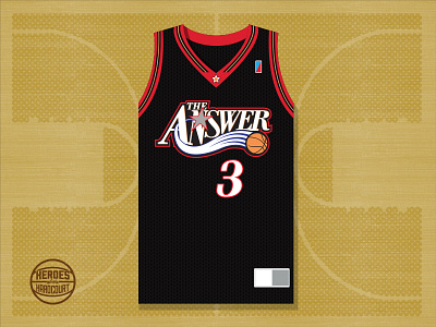 The Answer basketball hoops icon illustration lettering logo retro sport thicklines vector vintage