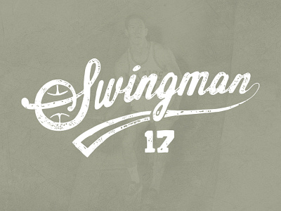 Swingman Script basketball hoops icon illustration logo nba retro script sport texture vector vintage