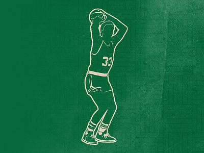 Hick from French Lick basketball drawing handmade illustration logo retro sport vector