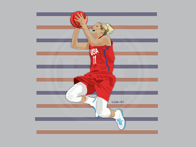 Elena Delle Donne art ballislife basketball drawing icon iconset illustration logo usa vector