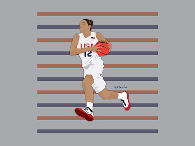 Diana Taurasi art ballislife basketball drawing icon iconset illustration logo usa vector