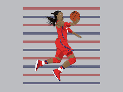 Maya Moore basketball icon illustration logo logodesign logomark olympics sport usa vector