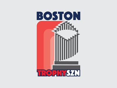 Trohpy SZN baseball icon illustration lettering logo retro sport thicklines type typography vector vintage