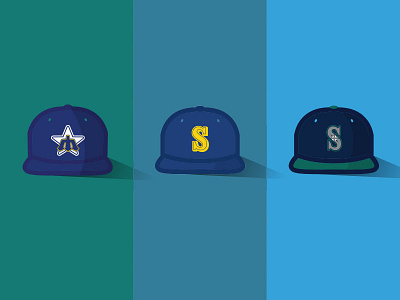Mariners Lids baseball design icon illustration lettering logo retro thicklines typography vector vintage