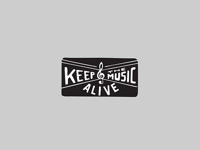 Keep The Music Alive design drawing handmade handmade logo icon illustration lettering logo retro type vector vintage