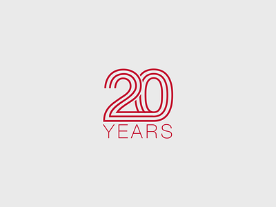 20 Yr Mark branding design icon lettering logo type typography vector