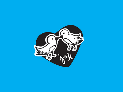 Lovebirds branding design icon illustration logo vector vintage