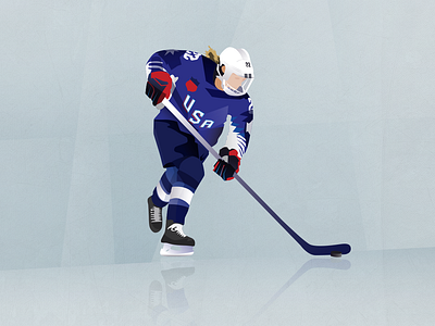 Women's Worlds hockey icon illustration portait retro sport vector vintage
