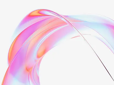 Twisted emitter glass bright abstract background 3d abstract background banner cover design gradient header holographic illustration iridescent orange pastel pink poster purple tech visuals wallpaper website