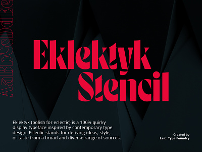 Eklektyk Stencil eklektyk layout logotype stencil font type typedesign typeface typography typography design