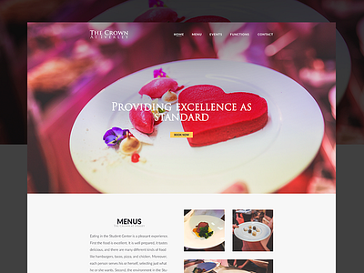 Crown Website WIP design restaurant ui user interface web design