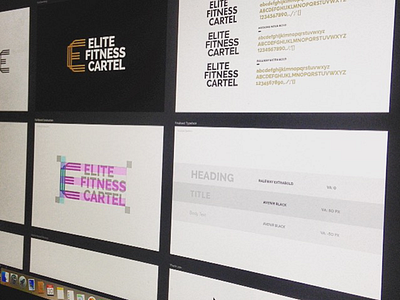 Elite Fitness Cartel Guidelines brand mark design graphic design logo logo mark