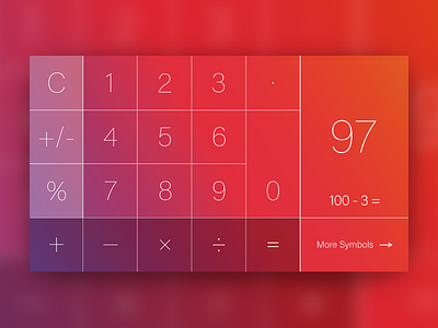 Daily UI: 4:100 - 'Landscape iPhone Calculator Layout' 04 100 apple calculator daily ui design interface iphone landscape mobile sign up user