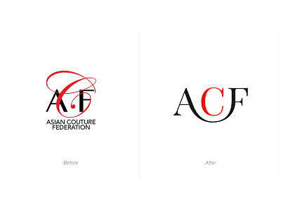 ACF Before & After asia branding couture design fashion icon logo mark symbol