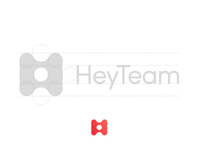 HeyTeam Full Lockup brand branding grid system icon logo design mark typography