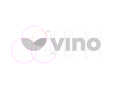 Vino Lockup branding grid system icon leaf logo logo grid mark