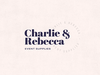 C&R Lockups design elegant events logo design logomark props supplies texture typography weddings