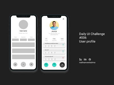 Daily UI - User profile app dailyui design figma ui uidesign