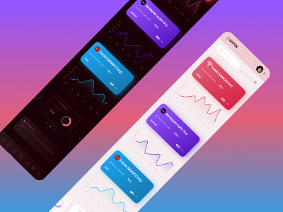 Dashboard mobile version design ui ux