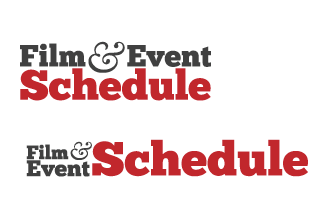 Film & Event Schedule type typography