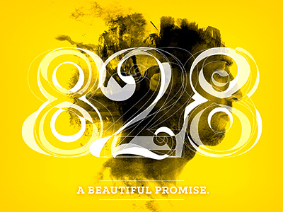 828 - A Beautiful Promise 828 faith image stain glass typography yellow