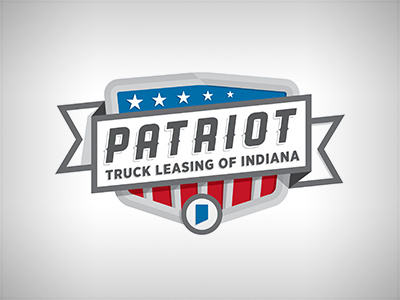 Patriot Truck Leasing of Indiana emblem patriot patriotic ribbon trucks