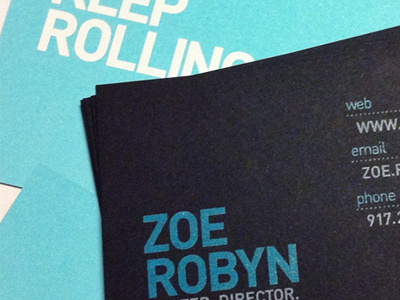 Zoe Robyn Business Card business card custom design printing