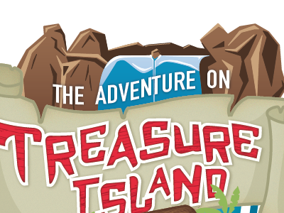 Treasure Island Logo illustration logo type