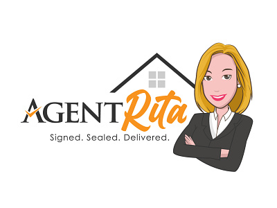 Agent Rita branding design illustration logo