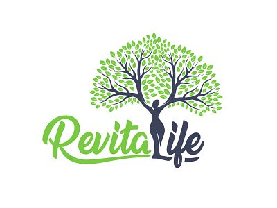 RevitaLife branding design illustration logo vector